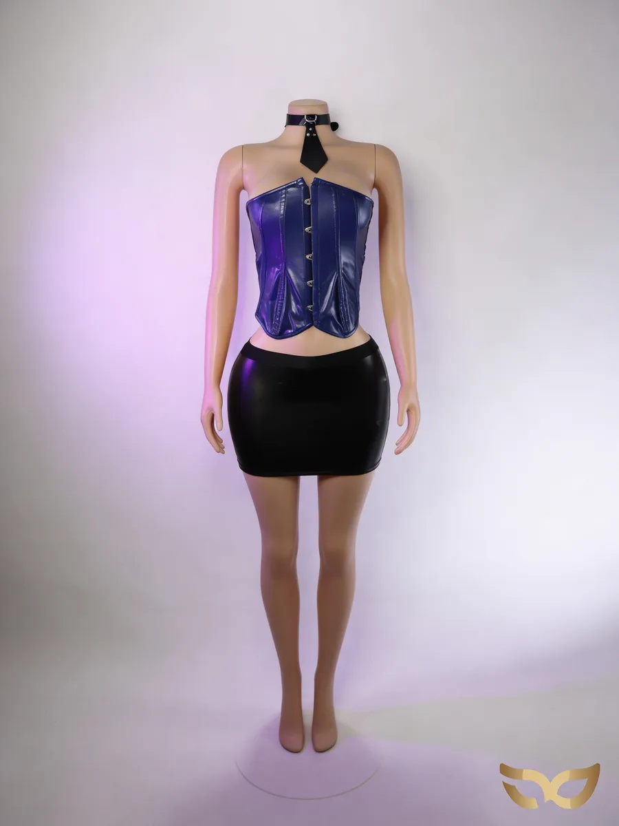 Sexy Police Latex Cosplay Outfit voor Vrouwen